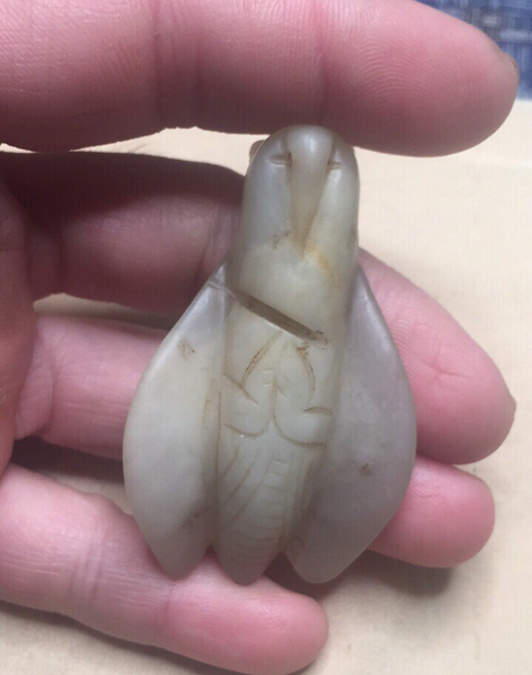 古玩玉器佩蟬拍賣，當前價格6000元