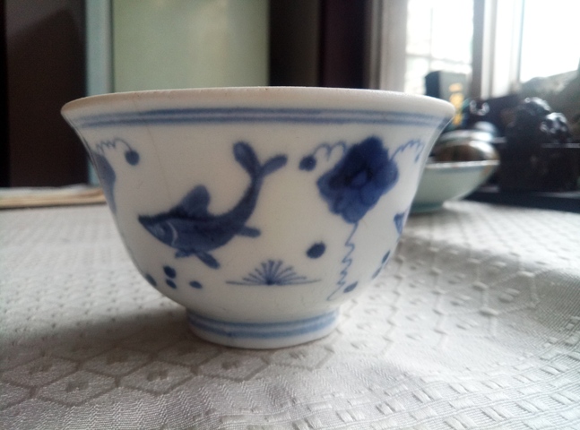 古玩陶瓷青花杯拍賣，當前價格2380元