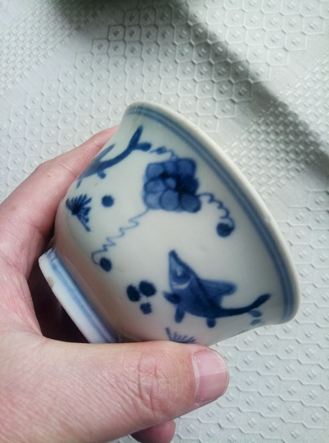 古玩陶瓷青花杯拍賣，當前價格2380元