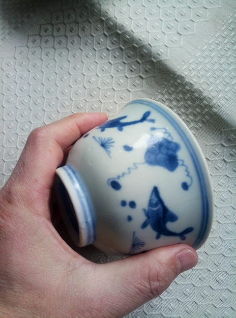 古玩陶瓷青花杯拍賣，當前價格2380元