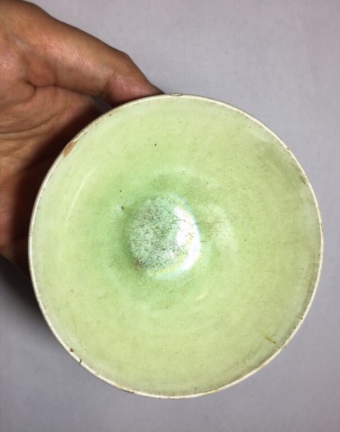 古玩陶瓷綠釉碗拍賣，當前價格2000元