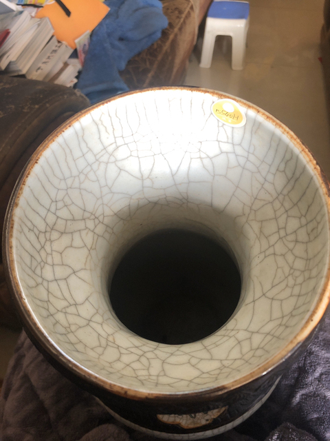 古玩陶瓷粉彩博古花卉紋瓶拍賣，當前價格7800元