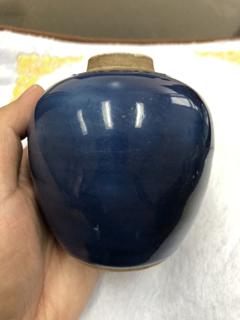 古玩陶瓷霽藍釉罐拍賣，當前價格8000元