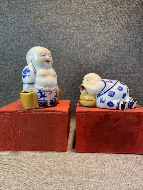 古玩陶瓷【紫煙閣】和尚擺件拍賣,當(dāng)前價(jià)格98元
