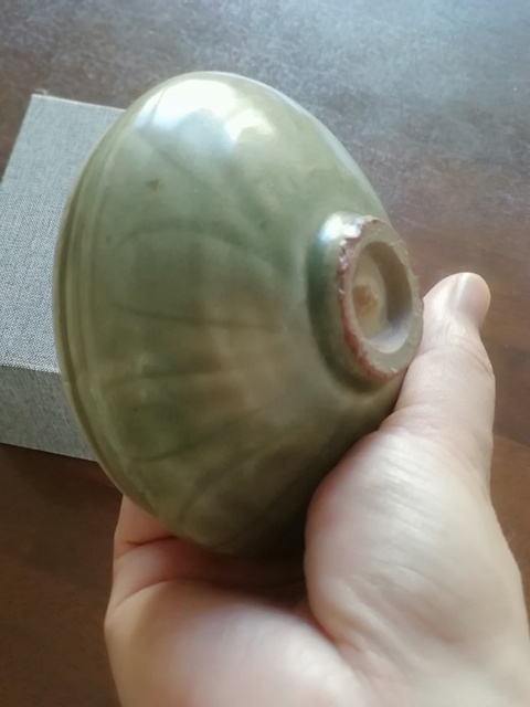 古玩陶瓷元代龍泉青瓷凈水碗拍賣，當前價格1800元