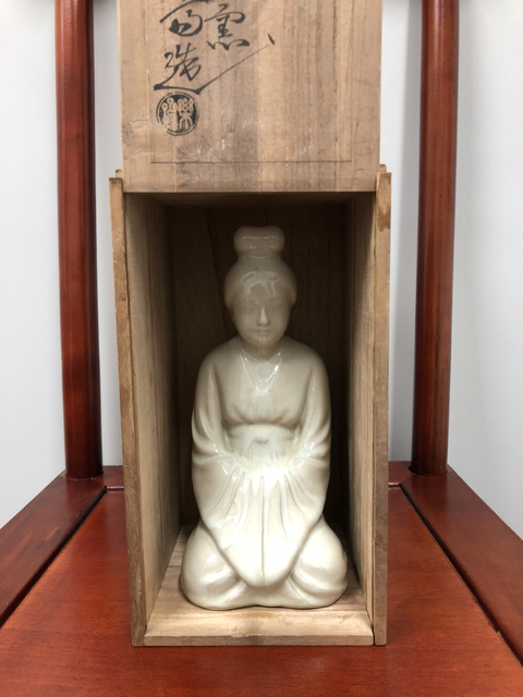 古玩陶瓷窯變釉 童女造像拍賣，當前價格800元