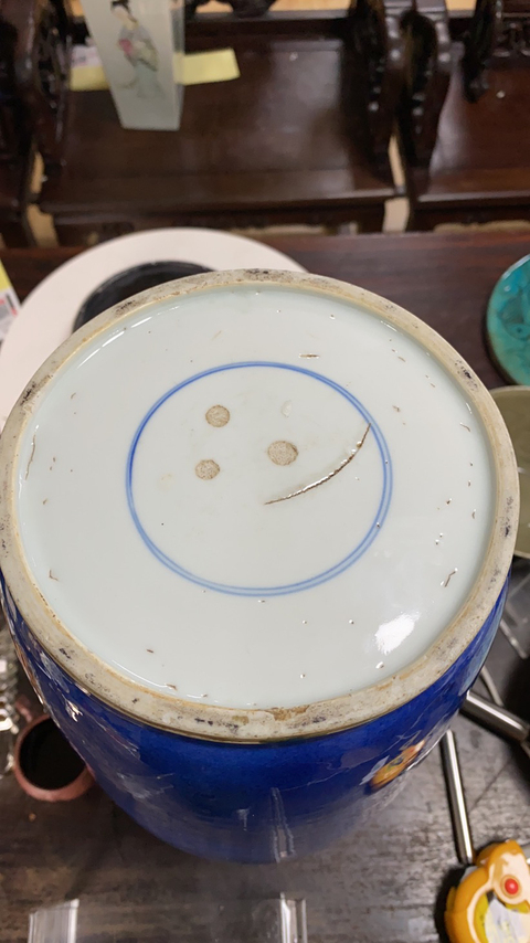 古玩陶瓷清康熙灑藍釉棒槌瓶拍賣，當前價格8250元