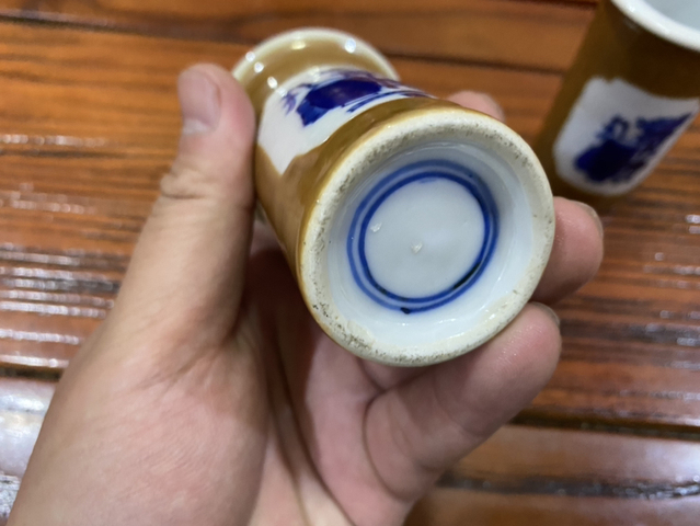 古玩陶瓷花觚一對拍賣，當前價格7880元