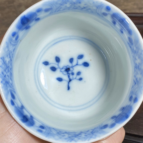 古玩陶瓷青花杯拍賣，當前價格7650元