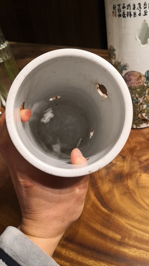 古玩陶瓷淺絳彩帽筒拍賣，當(dāng)前價(jià)格2590元