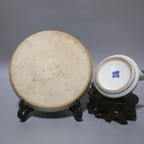 古玩陶瓷花鳥紋青花茶器一組拍賣，當(dāng)前價格388元