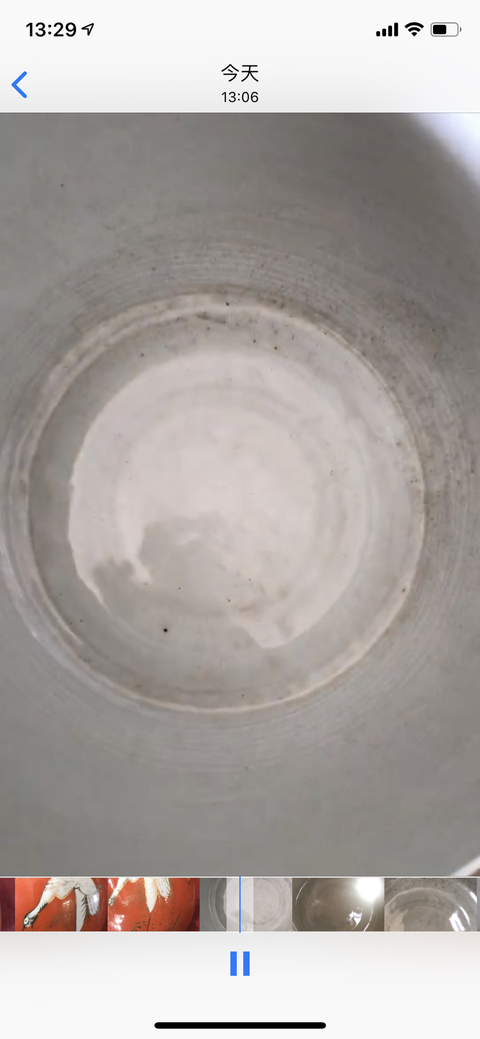 古玩陶瓷**紅金彩松鶴延年紋粥罐拍賣，當前價格9760元