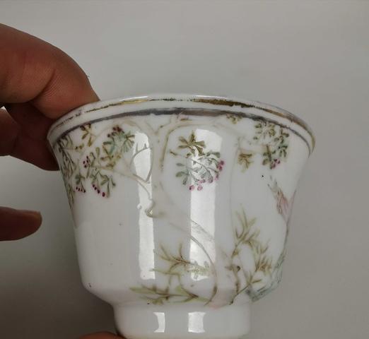 古玩陶瓷人物杯拍賣，當前價格7800元