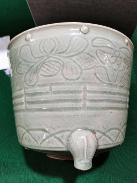 古玩陶瓷明龍泉系青瓷香爐拍賣，當前價格11800元