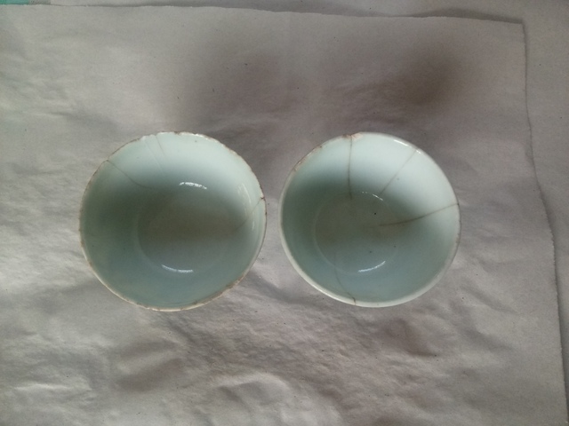 古玩陶瓷清晚·青花福祿壽三星人物紋杯一對真品鑒賞圖