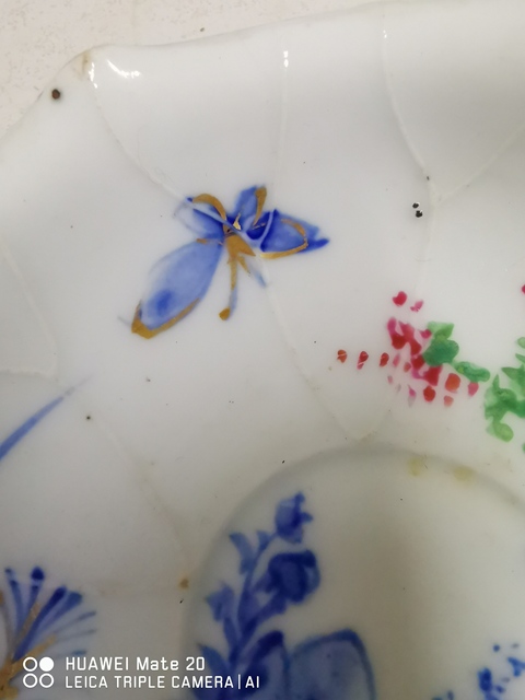 古玩陶瓷青花加彩盤一對拍賣，當前價格9800元