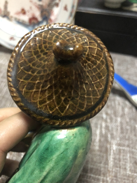 古玩陶瓷民國三彩漁家樂人物塑像拍賣，當前價格10500元