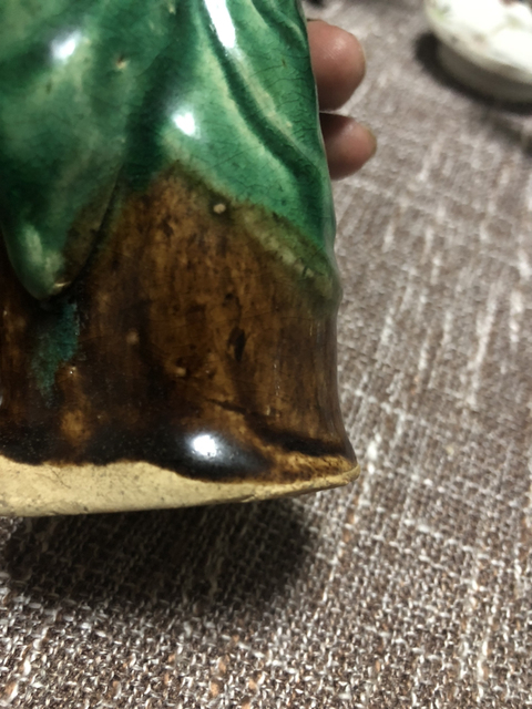 古玩陶瓷民國三彩漁家樂人物塑像拍賣，當前價格10500元