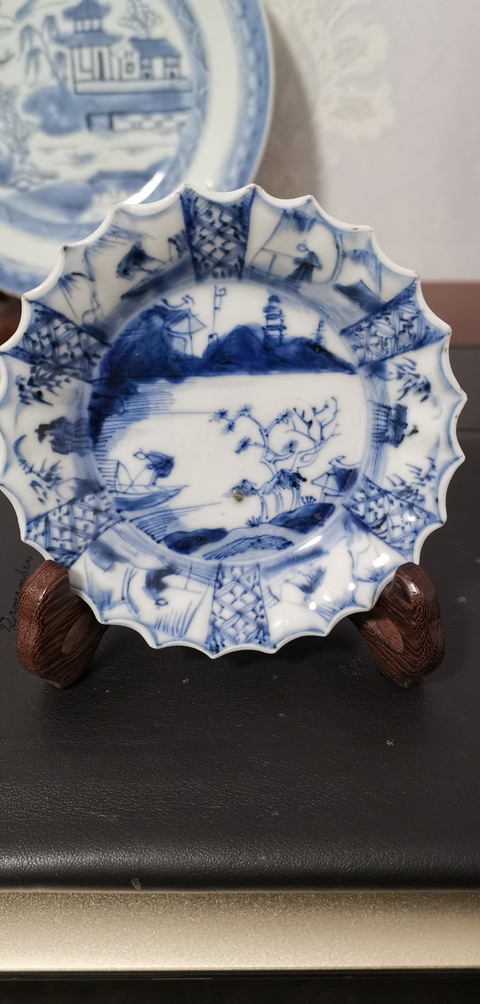 古玩陶瓷青花杯盤拍賣，當前價格7800元