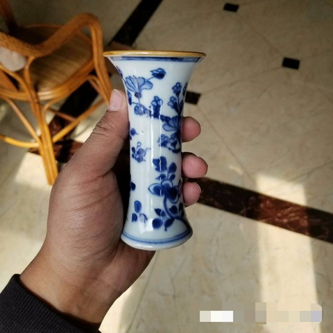 古玩陶瓷青花花觚拍賣，當前價格2800元