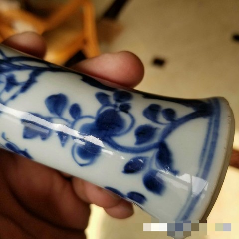 古玩陶瓷青花花觚拍賣，當前價格2800元