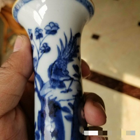 古玩陶瓷青花花觚拍賣，當前價格2800元