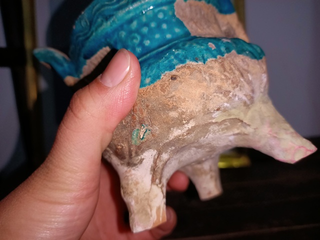 古玩陶瓷孔雀藍釉三足爐拍賣，當前價格5800元