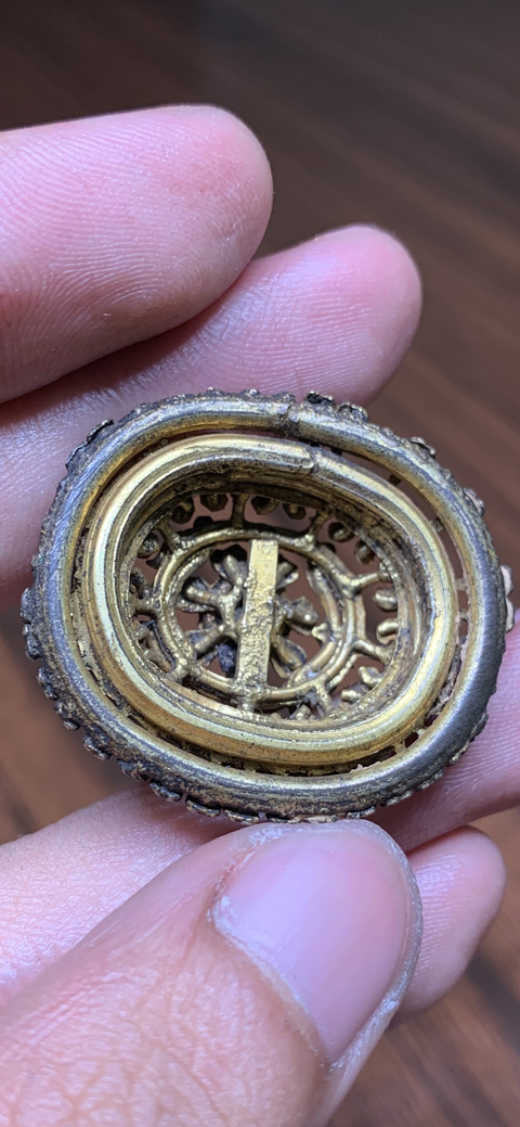 古玩雜項(xiàng)鎏金點(diǎn)翠帽花拍賣，當(dāng)前價(jià)格8800元