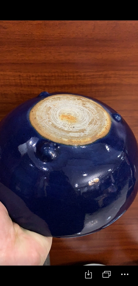 古玩陶瓷霽藍釉香爐拍賣，當前價格2999元