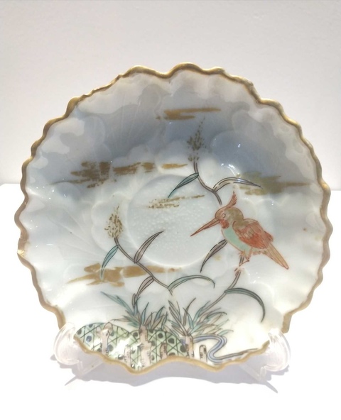 古玩陶瓷花鳥盤拍賣，當前價格6800元
