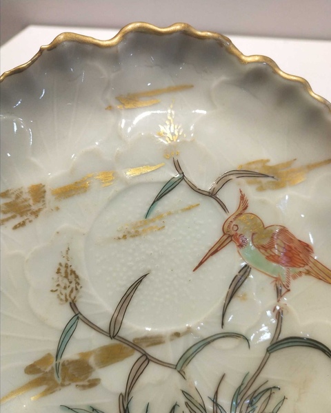 古玩陶瓷花鳥盤拍賣，當前價格6800元