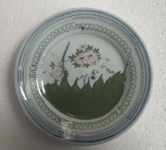古玩陶瓷彩繪花卉紋盤拍賣,當前價格168元