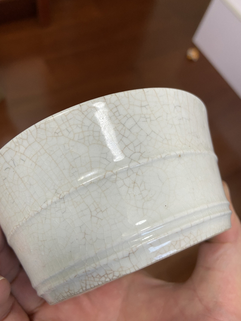 古玩陶瓷清代哥釉旋紋桶式缸拍賣，當前價格9800元