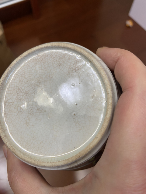 古玩陶瓷清代哥釉旋紋桶式缸拍賣，當前價格9800元