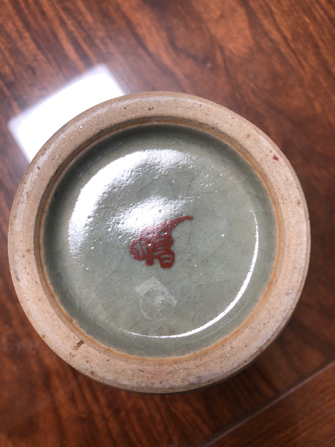 古玩陶瓷豆青釉粉彩罐拍賣，當前價格7800元