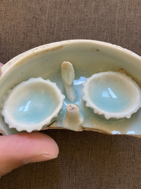 古玩陶瓷南宋.湖田窯影青粉盒標(biāo)本拍賣,當(dāng)前價(jià)格418元