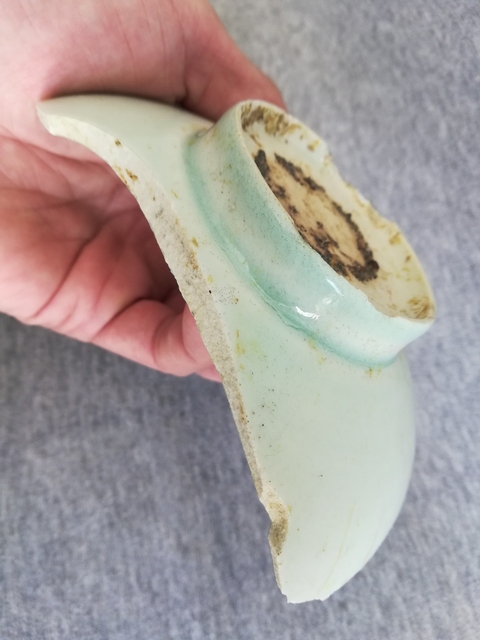 古玩陶瓷青白瓷劃花碗瓷片拍賣，當(dāng)前價(jià)格398元