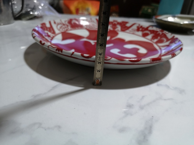 古玩陶瓷福字盤拍賣,當前價格180元