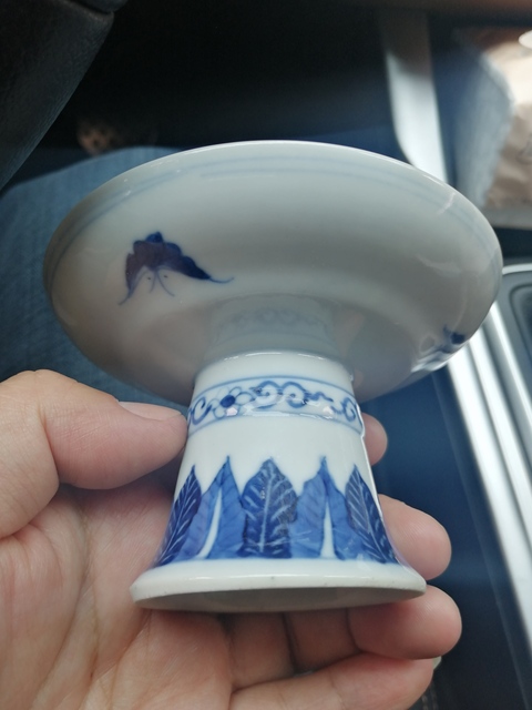 古玩陶瓷富貴白頭貢盤拍賣，當前價格9900元