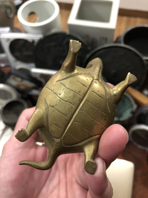 古玩雜項龜鶴擺件（精品）拍賣，當前價格500元