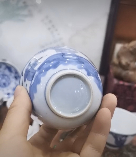 古玩陶瓷青花杯拍賣，當前價格7900元