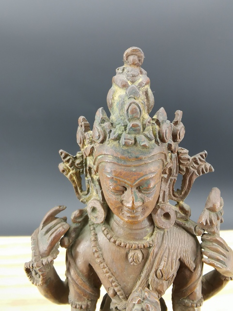 古玩銅器四臂觀音拍賣，當前價格13500元