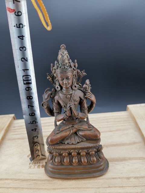 古玩銅器四臂觀音拍賣，當前價格13500元