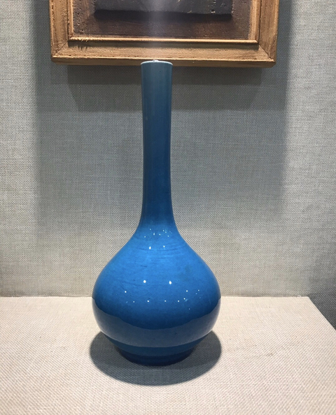 古玩陶瓷孔雀藍釉瓶拍賣，當前價格4900元