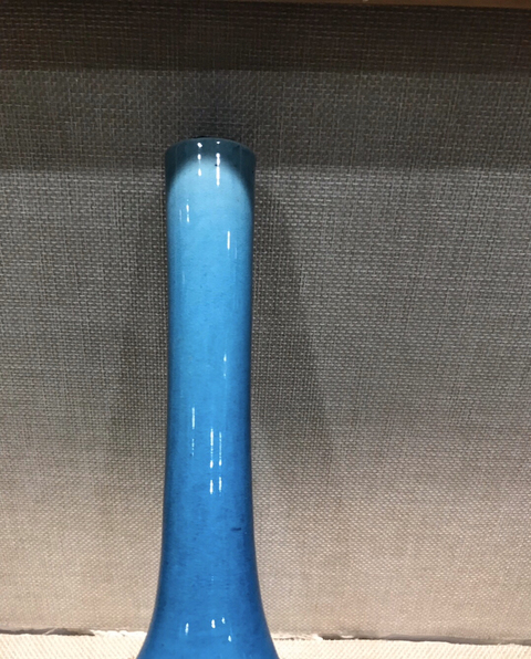 古玩陶瓷孔雀藍釉瓶拍賣，當前價格4900元