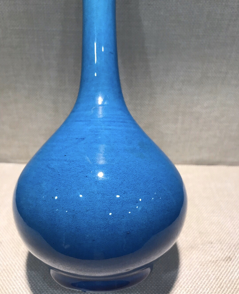 古玩陶瓷孔雀藍釉瓶拍賣，當前價格4900元