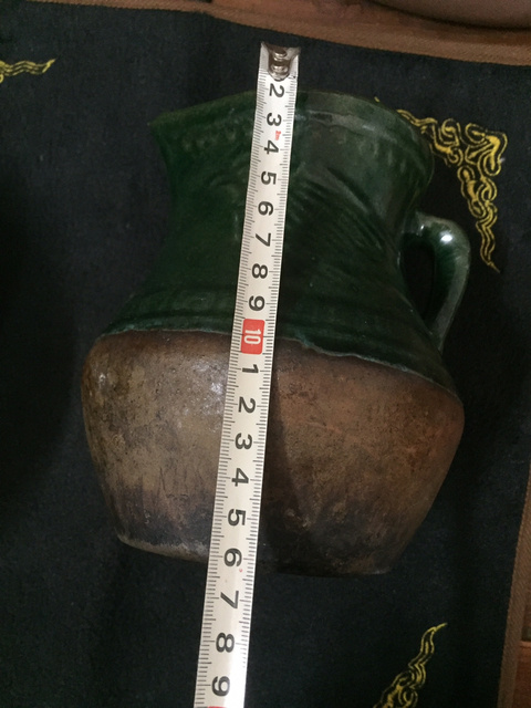 古玩陶瓷綠釉印花奶壺拍賣，當前價格8500元