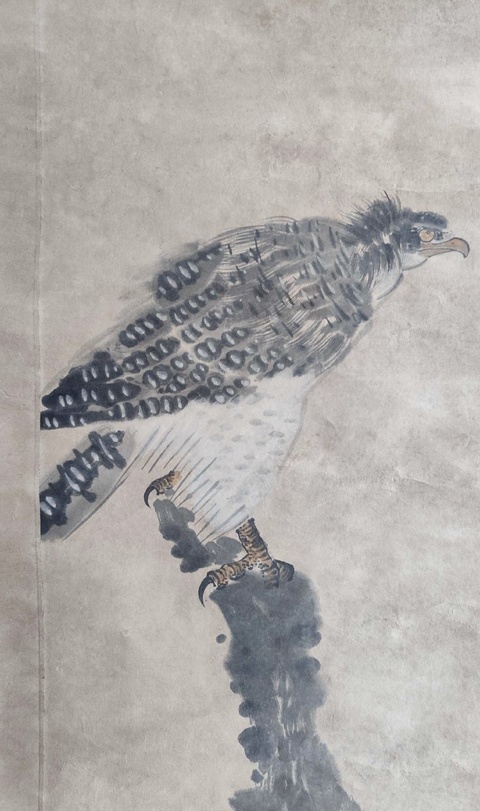 古玩字畫孫桐《松鷹》拍賣，當前價格9500元