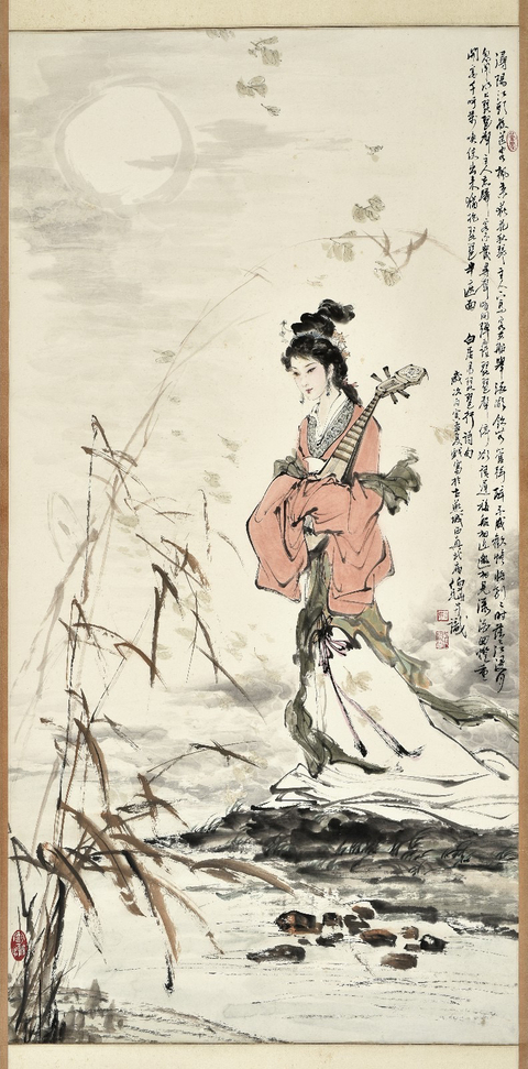 古玩字畫琵琶行圖拍賣，當(dāng)前價格6800元