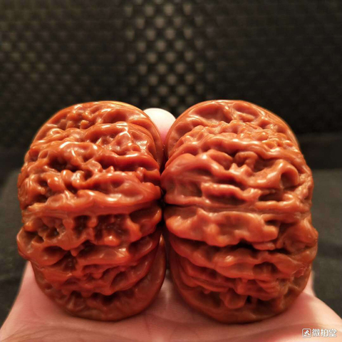 古玩雜項獅子頭文玩核桃拍賣，當前價格8600元